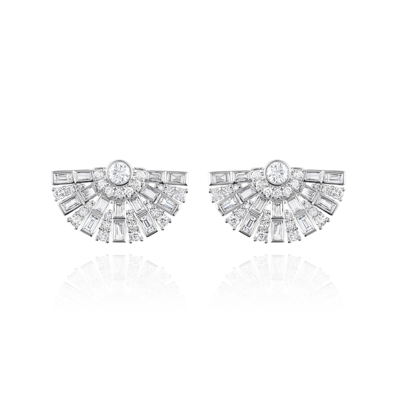 Deco Half Moon Earrings