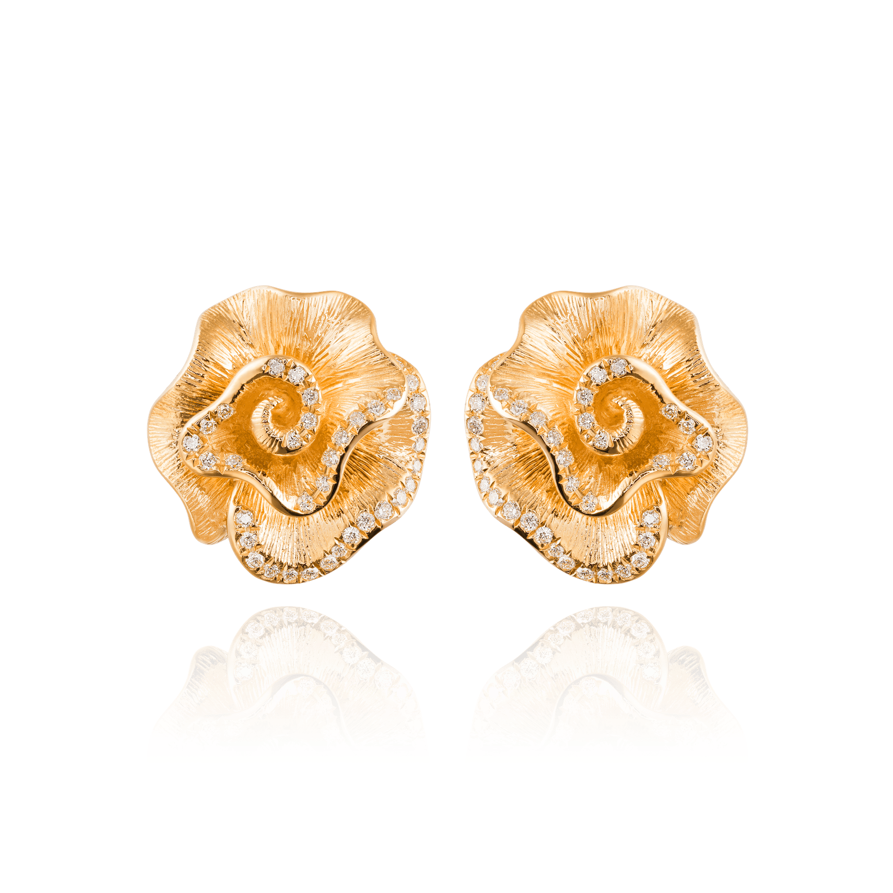 Floral Coral Earrings
