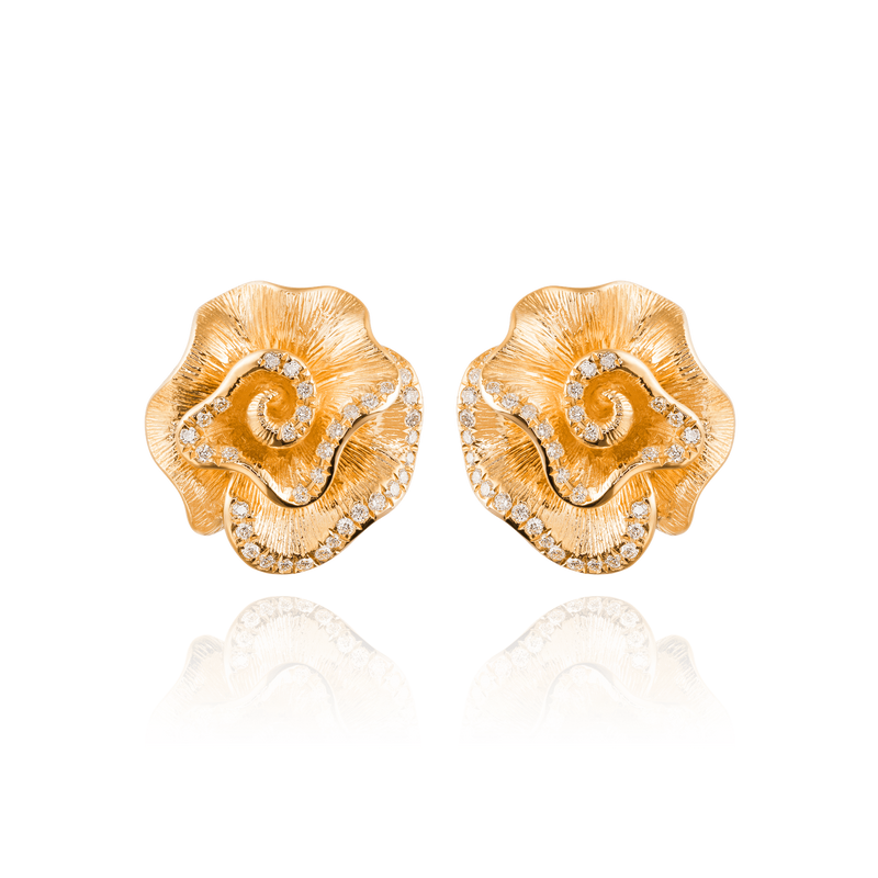 Floral Coral Earrings