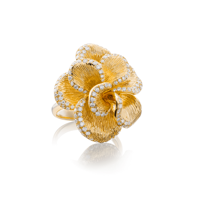 Floral Coral Ring
