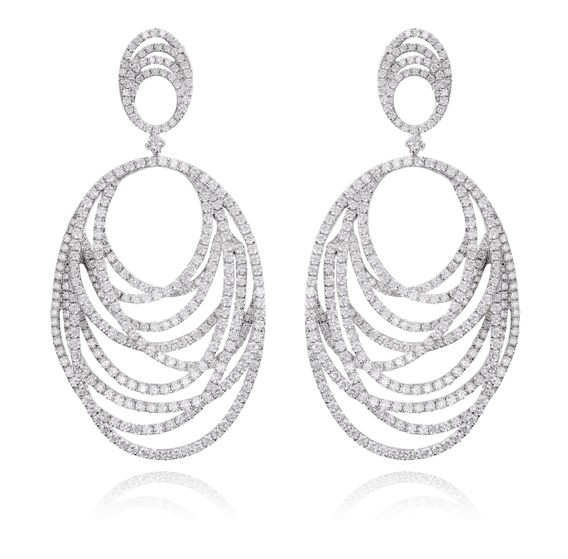 Undultion Diamond Earrings
