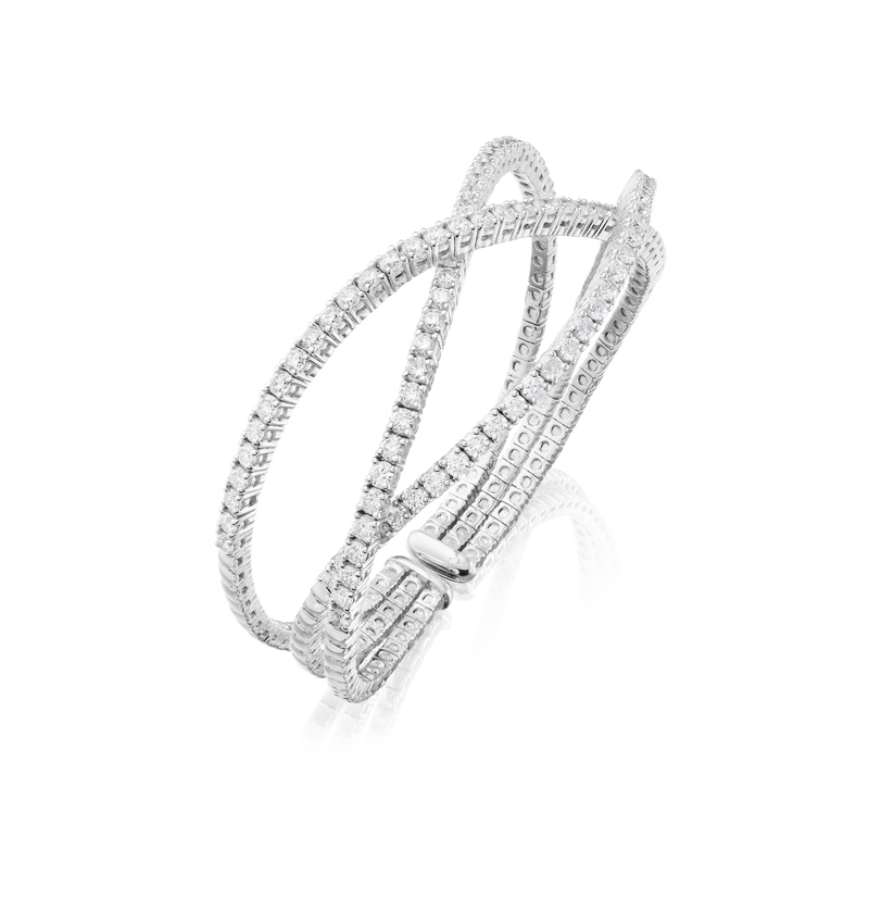 Undulation Diamond Cuff Bangle