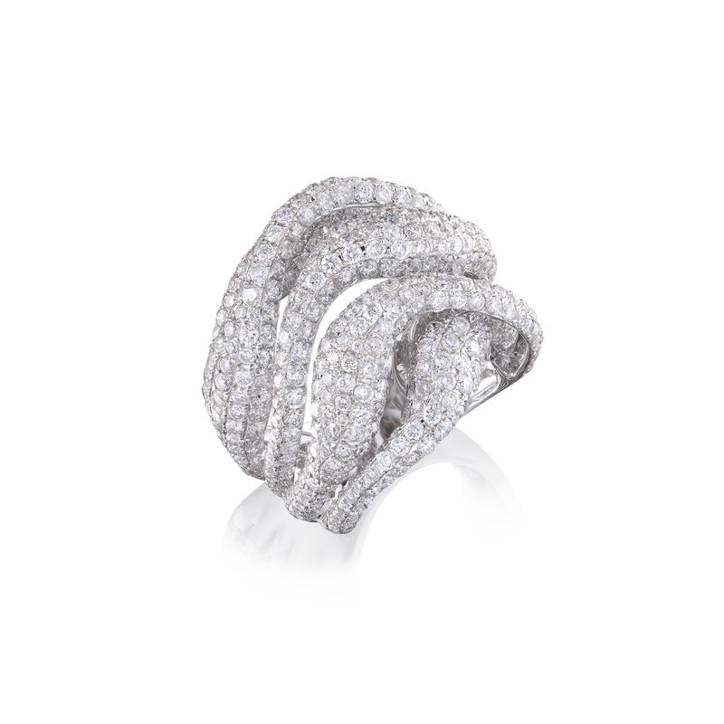 Undulation Diamond Ring