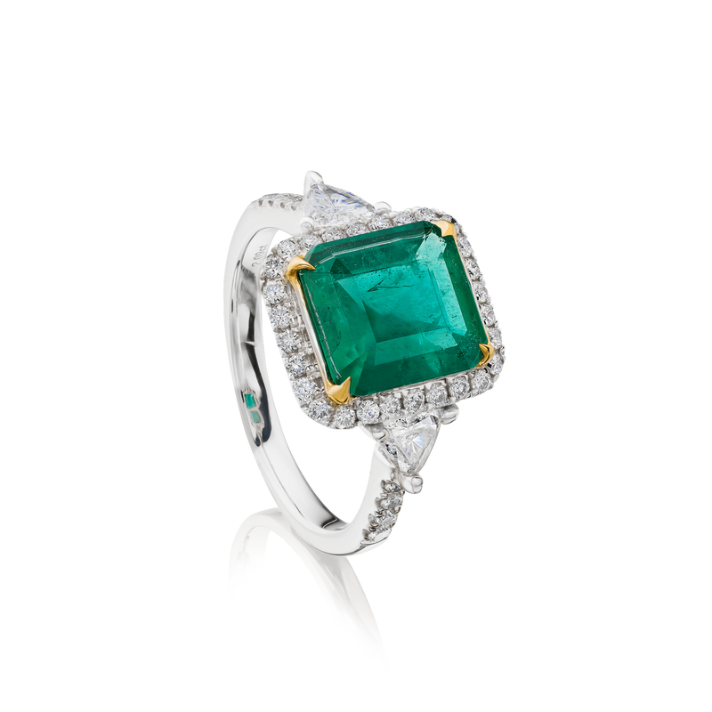 Emerald and Diamond Ring