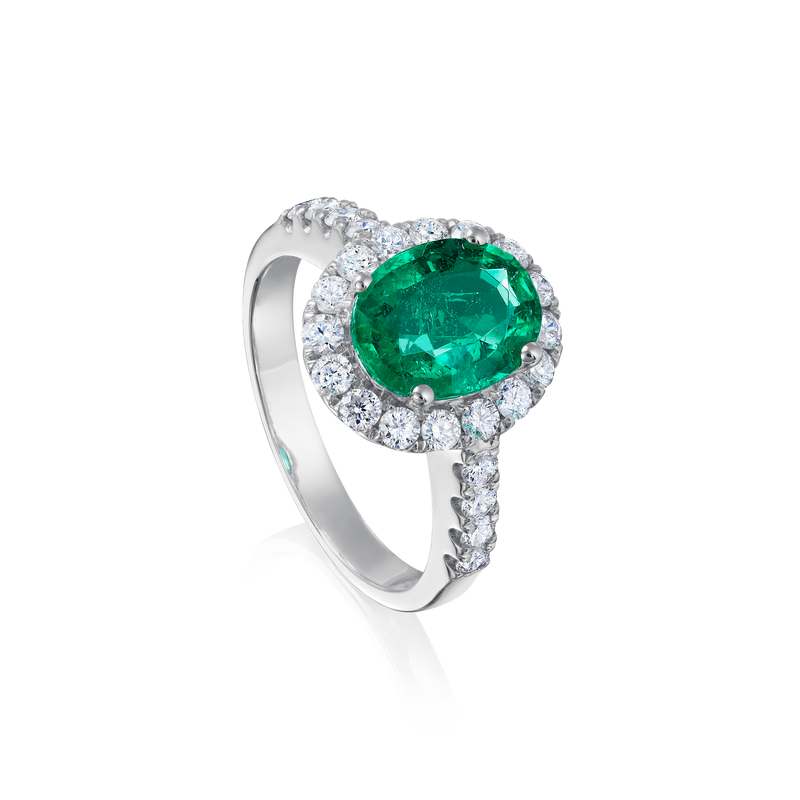 Emerald And Diamond Ring